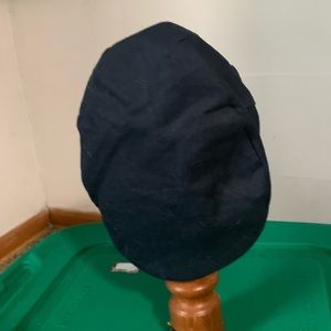 Dark blue, flat cap, hand crafted, Irish linen, Hanna Hats, Made in Ireland